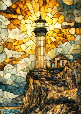 Stained Glass Lighthouse