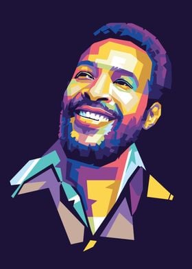 Marvin Gaye Pop Art Portrait