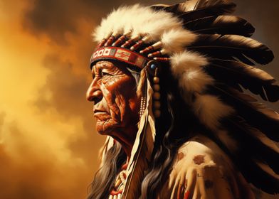 Native American Chief Portrait