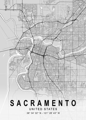 Sacramento Light City Map