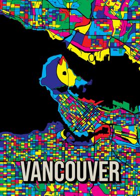 Vancouver Pop Art City Map Art