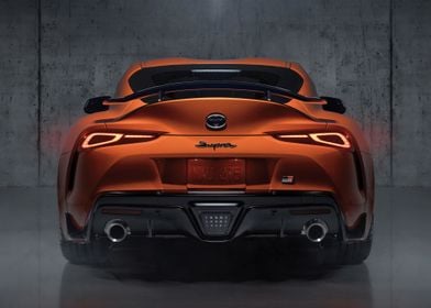 Orange Toyota Supra