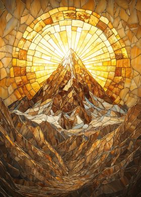 Mountain Peak Gold Mosaic