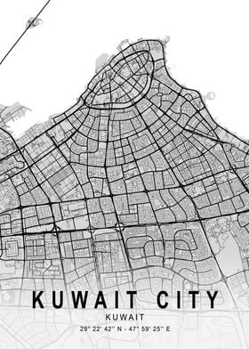 Kuwait Light City Map