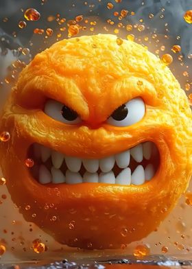 Angry Orange Emoji