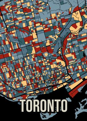 Toronto City Map Art