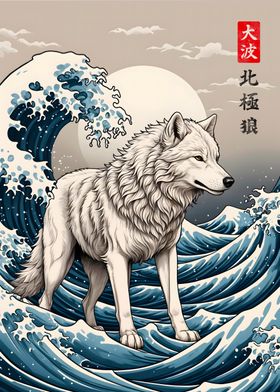 Arctic Wolf Great Wave