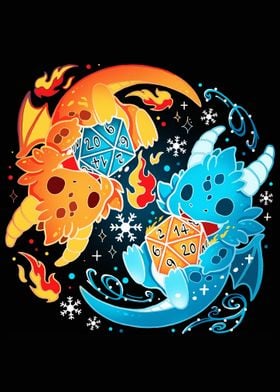 Fire &amp; Ice Dragons Dice