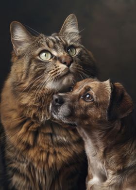 Cat and Dog Portrait