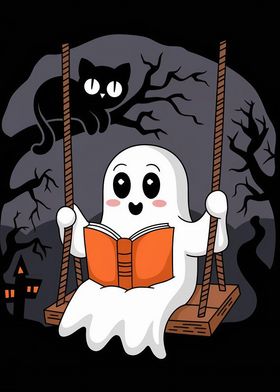 Cat And Ghost: Spooky Storytime