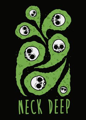 Neck Deep Skull Design