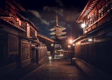 Night Street in Japan