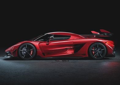 Red Sports Car Side View