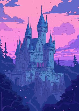 Enchanted Castle at Dusk