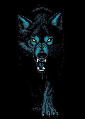 Angry Wolf Illustration