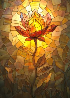 Golden Flower Glass