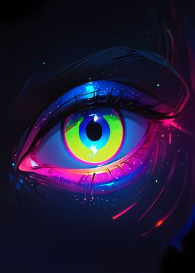 Neon Eye Art