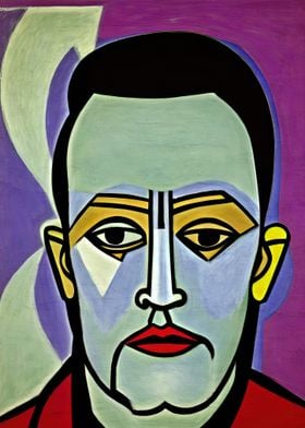 Abstract Portrait in Bold Colors