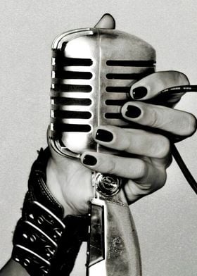 Vintage Microphone Hand