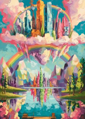 Rainbow Cityscape