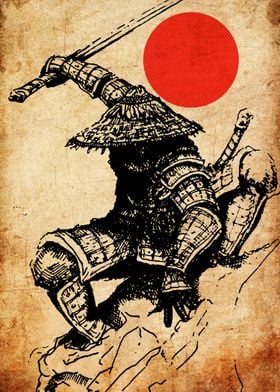 Samurai Warrior Illustration