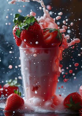 Strawberry Milkshake Splash