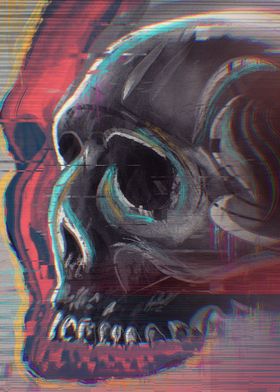 Simulation By RyanitoArts: Glitching Skull