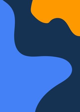 Abstract Blue and Orange Shapes