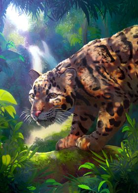 Clouded Leopard in Jungle