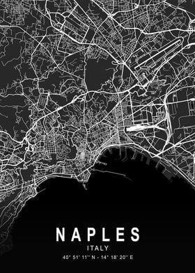 Naples Dark City Map