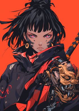 Cyberpunk Samurai Girl