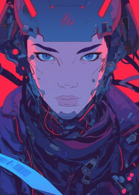 Cyberpunk Woman Portrait