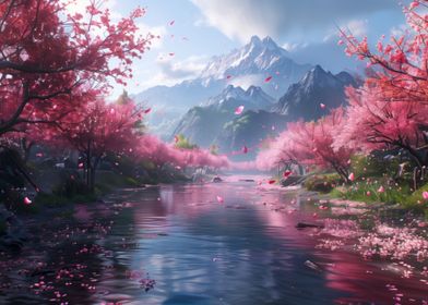 Cherry Blossom River