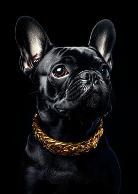 Black &amp; Gold French Bulldog