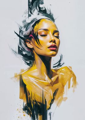 Abstract Portrait in Yellow