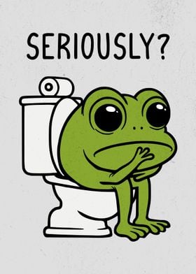 Frog on the Toilet