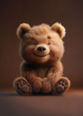 Smiling Bear Cub - Kid's Room Decoration