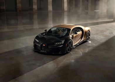 Black and Gold Bugatti Chiron