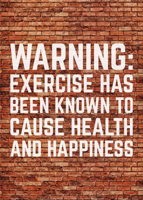 Exercise Warning Poster