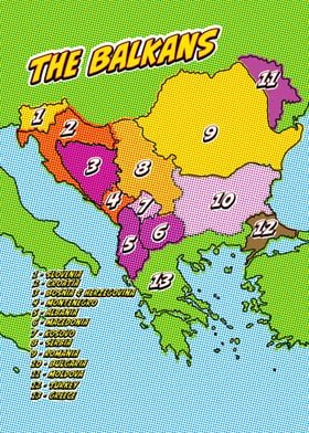 Balkan Countries Map