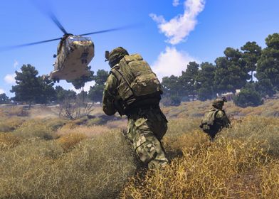 Arma 3 Military Helicopter Landing