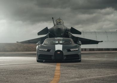 Bugatti & Fighter Jet