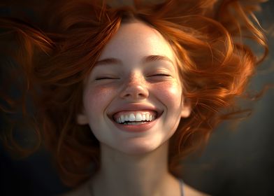 Smiling Redhead Woman