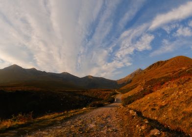 Mountain Path at Sunrise