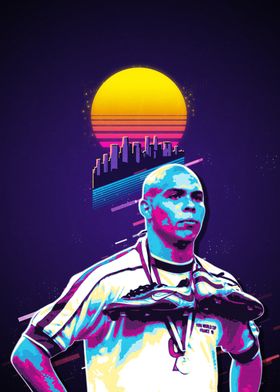 Ronaldo Nazario Retro Art