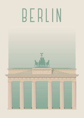 Berlin Skyline Illustration Poster