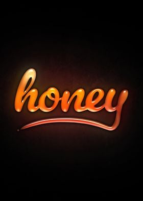 Honey Text Art