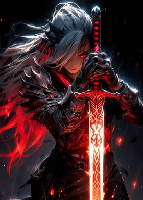 Anime Warrior with Sword