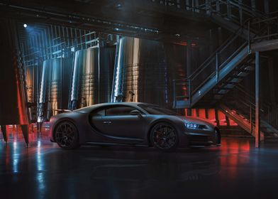 Black Bugatti in Industria