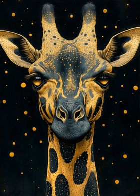 Golden Giraffe Portrait